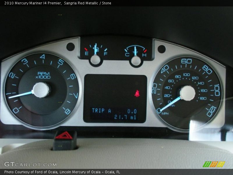 Sangria Red Metallic / Stone 2010 Mercury Mariner I4 Premier