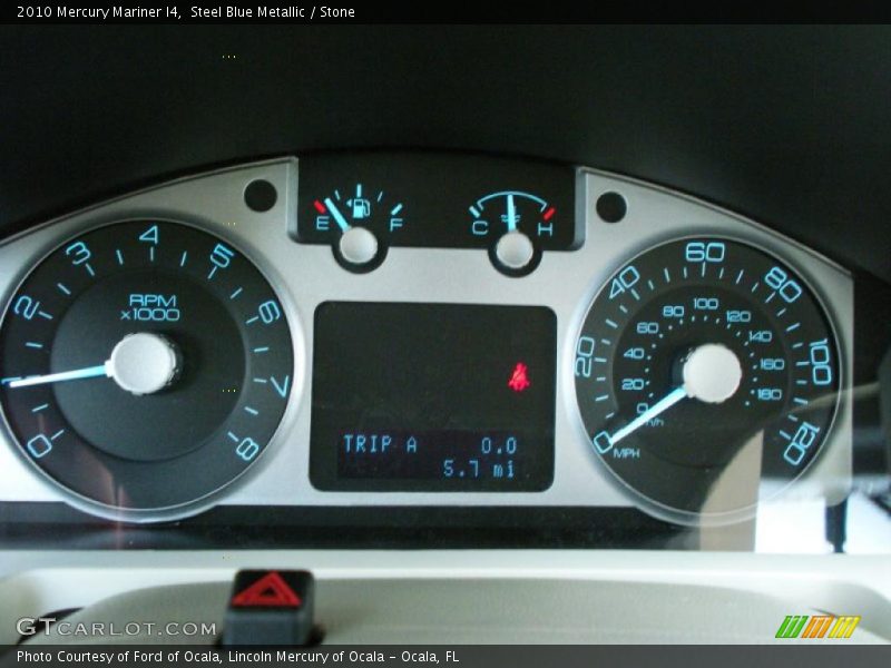 Steel Blue Metallic / Stone 2010 Mercury Mariner I4