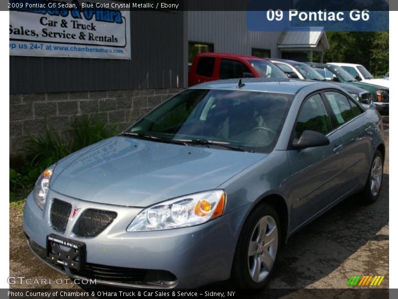 Blue Gold Crystal Metallic / Ebony 2009 Pontiac G6 Sedan