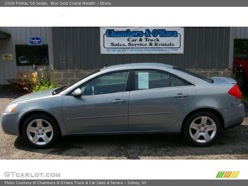 Blue Gold Crystal Metallic / Ebony 2009 Pontiac G6 Sedan