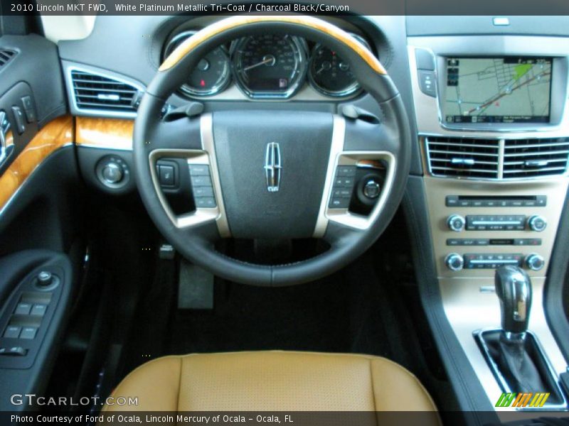 White Platinum Metallic Tri-Coat / Charcoal Black/Canyon 2010 Lincoln MKT FWD