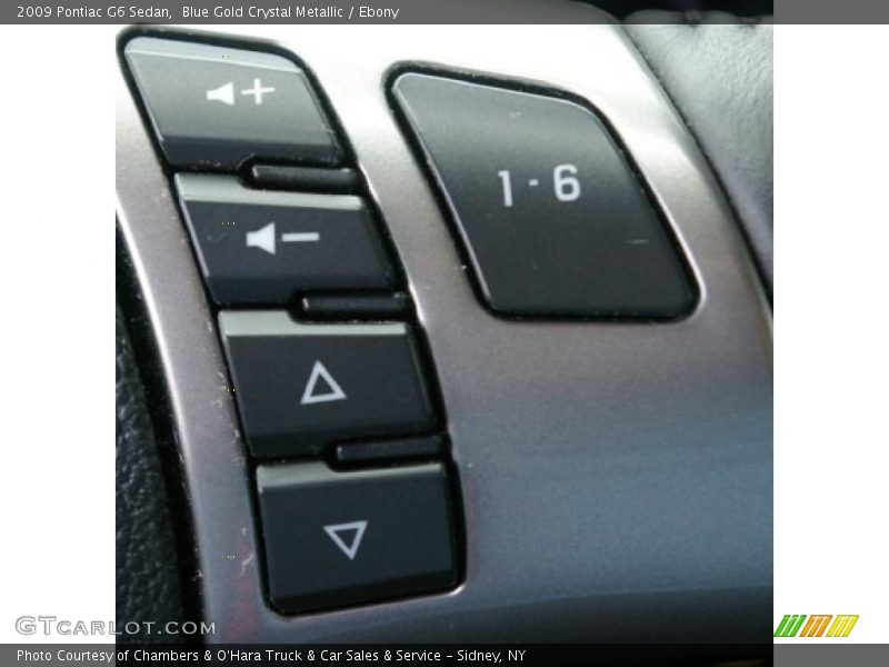 Blue Gold Crystal Metallic / Ebony 2009 Pontiac G6 Sedan