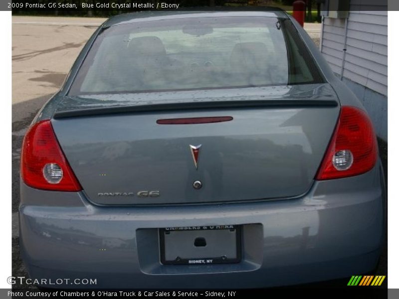 Blue Gold Crystal Metallic / Ebony 2009 Pontiac G6 Sedan