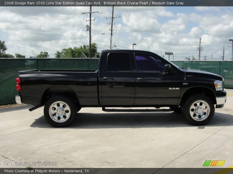 Brilliant Black Crystal Pearl / Medium Slate Gray 2008 Dodge Ram 1500 Lone Star Edition Quad Cab 4x4