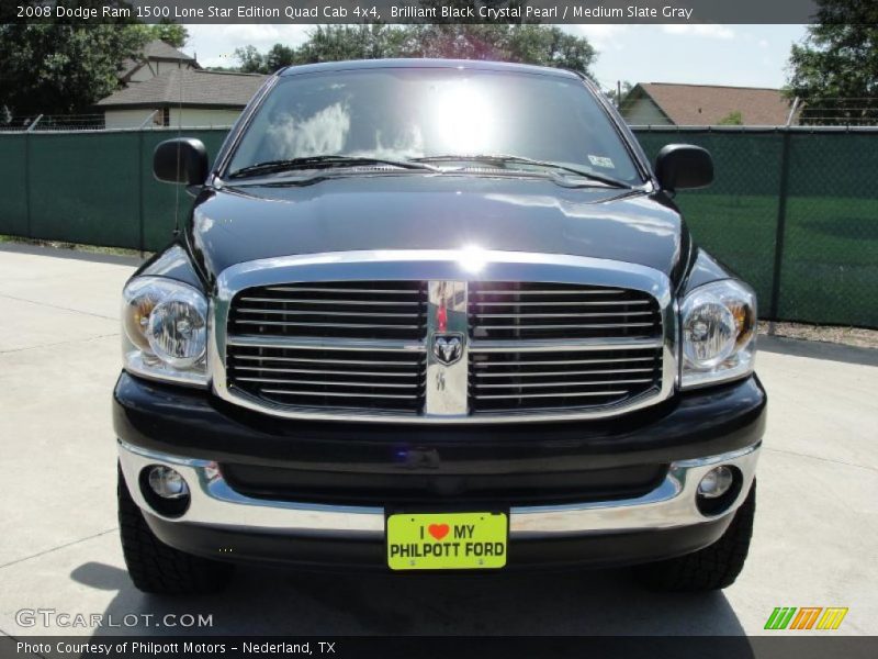 Brilliant Black Crystal Pearl / Medium Slate Gray 2008 Dodge Ram 1500 Lone Star Edition Quad Cab 4x4