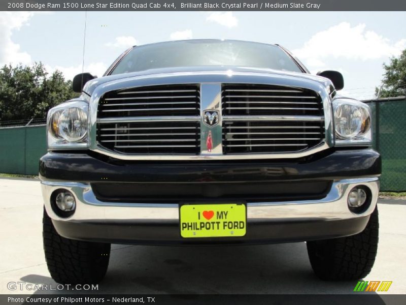 Brilliant Black Crystal Pearl / Medium Slate Gray 2008 Dodge Ram 1500 Lone Star Edition Quad Cab 4x4