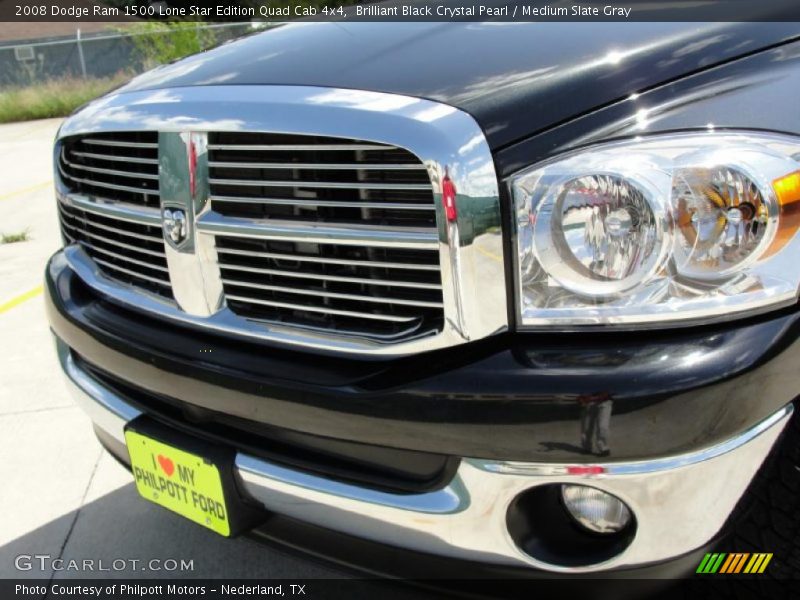 Brilliant Black Crystal Pearl / Medium Slate Gray 2008 Dodge Ram 1500 Lone Star Edition Quad Cab 4x4