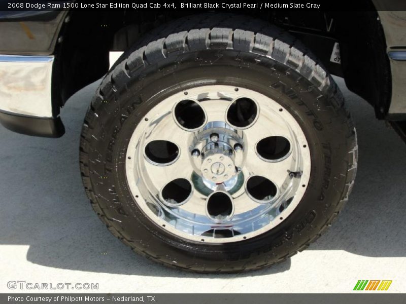 Brilliant Black Crystal Pearl / Medium Slate Gray 2008 Dodge Ram 1500 Lone Star Edition Quad Cab 4x4