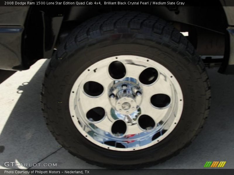 Brilliant Black Crystal Pearl / Medium Slate Gray 2008 Dodge Ram 1500 Lone Star Edition Quad Cab 4x4