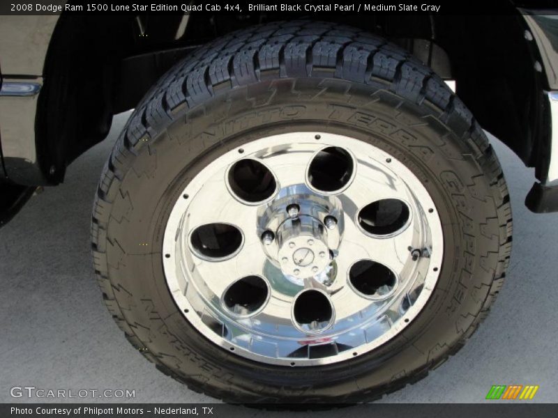 Brilliant Black Crystal Pearl / Medium Slate Gray 2008 Dodge Ram 1500 Lone Star Edition Quad Cab 4x4