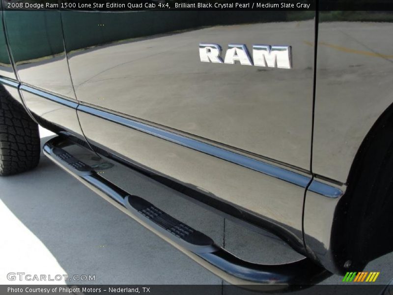 Brilliant Black Crystal Pearl / Medium Slate Gray 2008 Dodge Ram 1500 Lone Star Edition Quad Cab 4x4