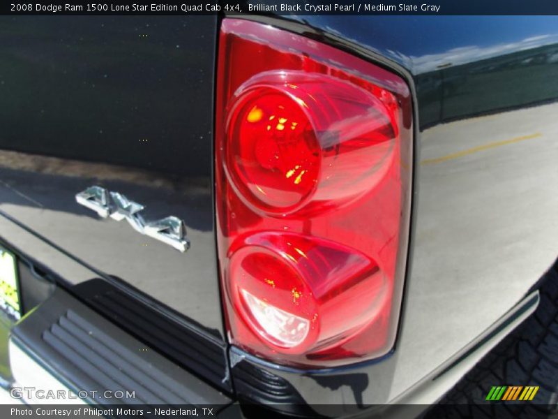 Brilliant Black Crystal Pearl / Medium Slate Gray 2008 Dodge Ram 1500 Lone Star Edition Quad Cab 4x4