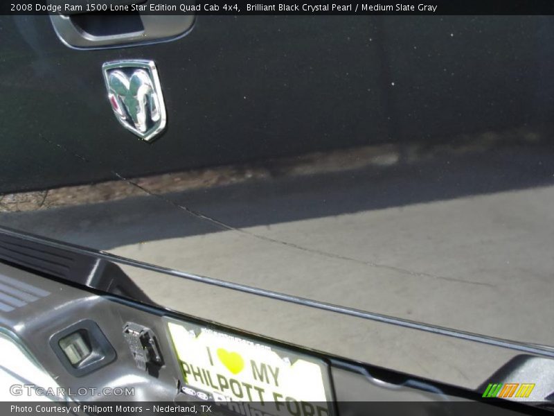 Brilliant Black Crystal Pearl / Medium Slate Gray 2008 Dodge Ram 1500 Lone Star Edition Quad Cab 4x4