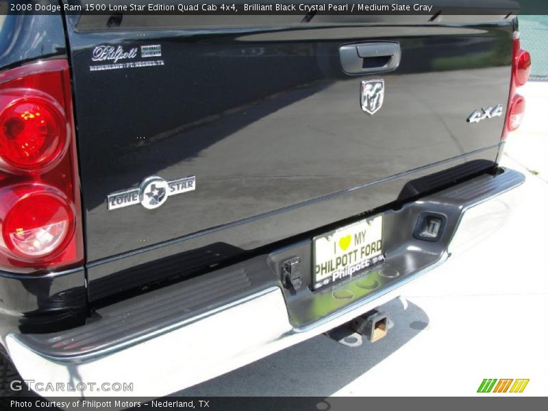 Brilliant Black Crystal Pearl / Medium Slate Gray 2008 Dodge Ram 1500 Lone Star Edition Quad Cab 4x4