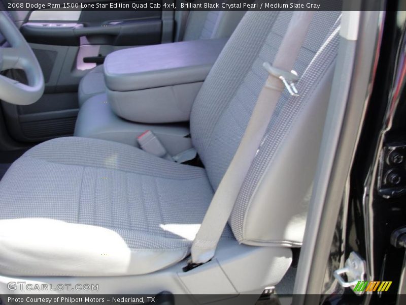 Brilliant Black Crystal Pearl / Medium Slate Gray 2008 Dodge Ram 1500 Lone Star Edition Quad Cab 4x4
