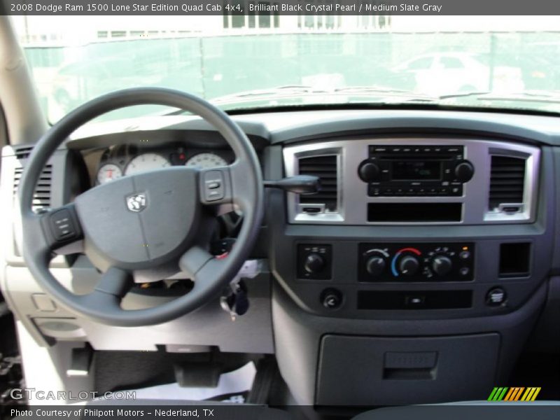 Brilliant Black Crystal Pearl / Medium Slate Gray 2008 Dodge Ram 1500 Lone Star Edition Quad Cab 4x4