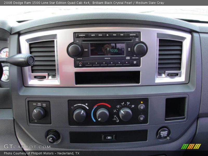 Brilliant Black Crystal Pearl / Medium Slate Gray 2008 Dodge Ram 1500 Lone Star Edition Quad Cab 4x4