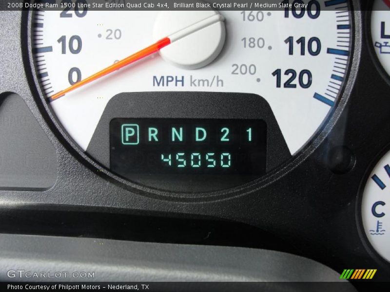 Brilliant Black Crystal Pearl / Medium Slate Gray 2008 Dodge Ram 1500 Lone Star Edition Quad Cab 4x4