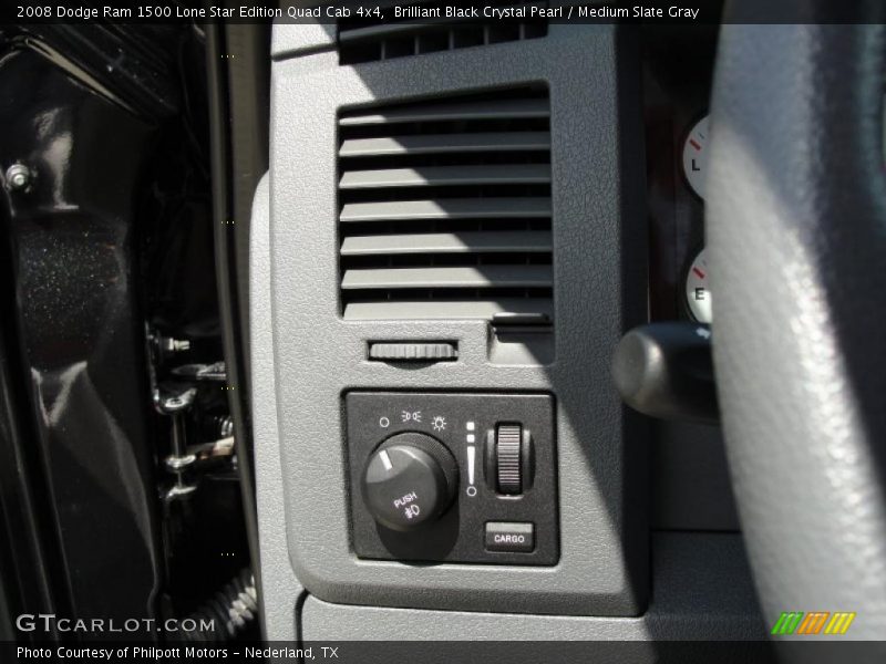 Brilliant Black Crystal Pearl / Medium Slate Gray 2008 Dodge Ram 1500 Lone Star Edition Quad Cab 4x4