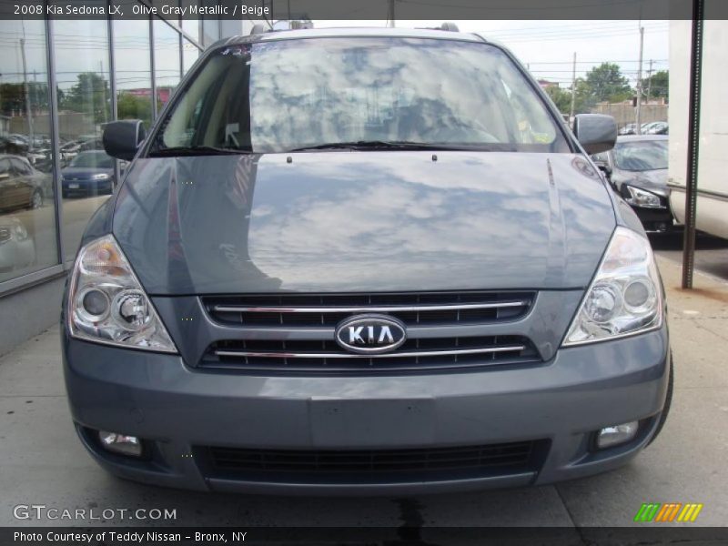 Olive Gray Metallic / Beige 2008 Kia Sedona LX