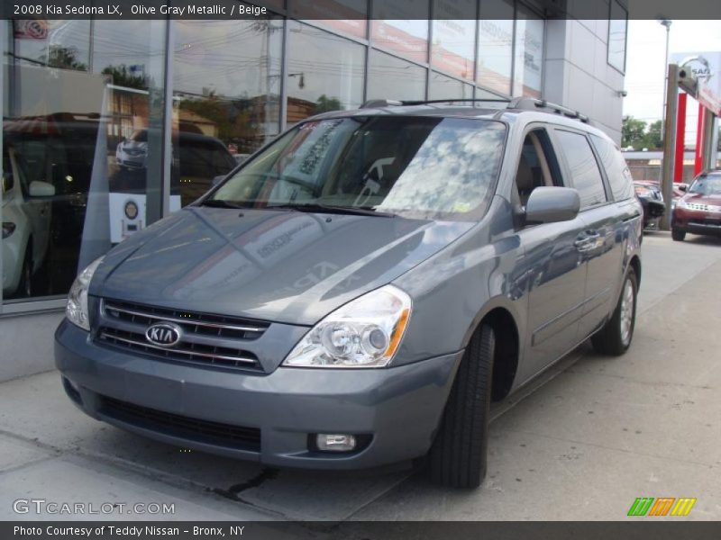 Olive Gray Metallic / Beige 2008 Kia Sedona LX