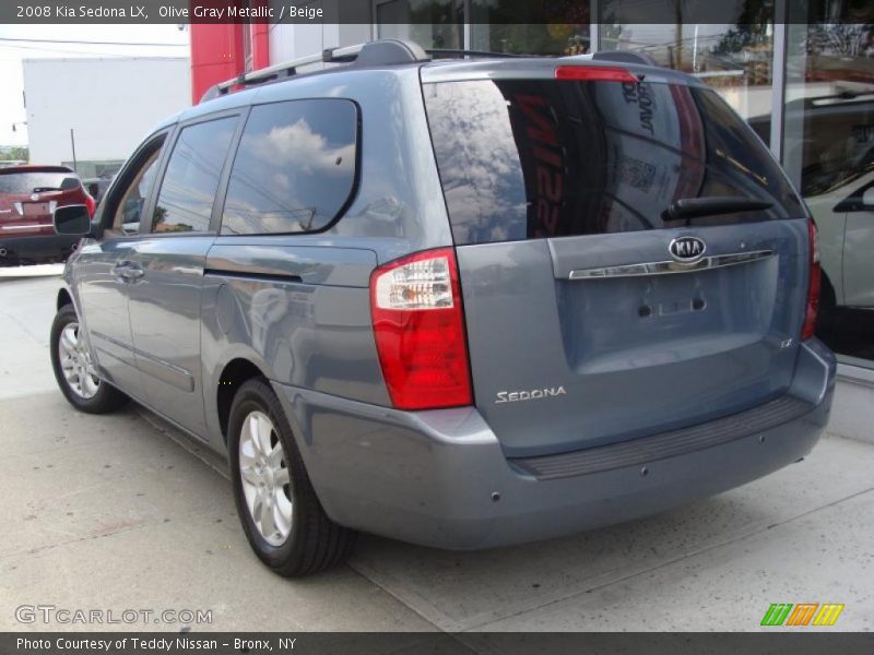 Olive Gray Metallic / Beige 2008 Kia Sedona LX
