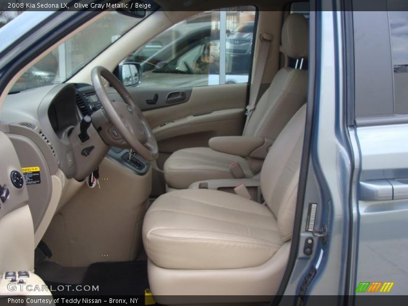 Olive Gray Metallic / Beige 2008 Kia Sedona LX