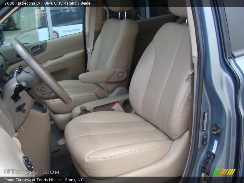 Olive Gray Metallic / Beige 2008 Kia Sedona LX