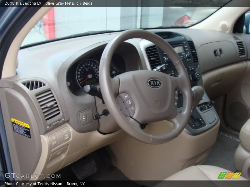 Olive Gray Metallic / Beige 2008 Kia Sedona LX