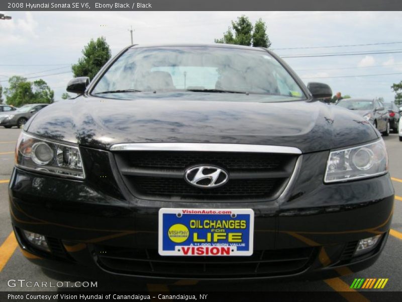 Ebony Black / Black 2008 Hyundai Sonata SE V6