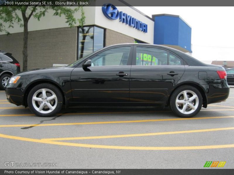 Ebony Black / Black 2008 Hyundai Sonata SE V6