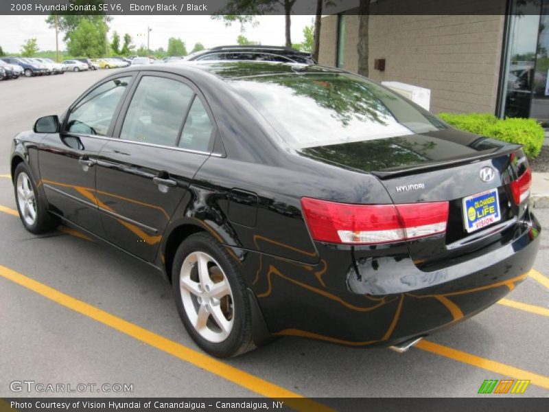 Ebony Black / Black 2008 Hyundai Sonata SE V6