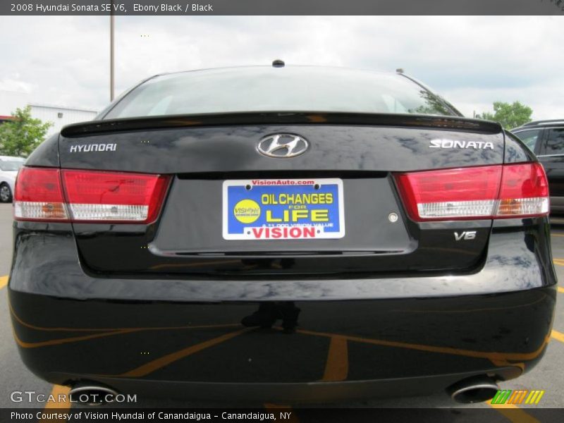 Ebony Black / Black 2008 Hyundai Sonata SE V6