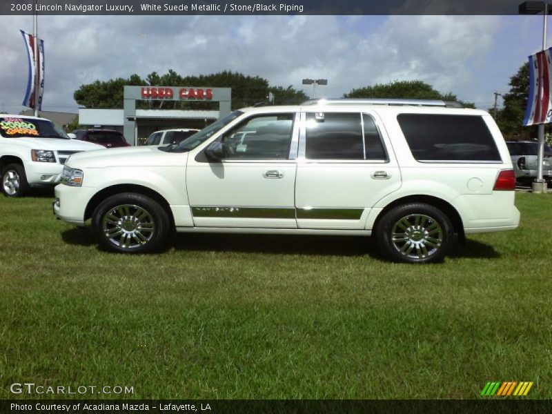 White Suede Metallic / Stone/Black Piping 2008 Lincoln Navigator Luxury