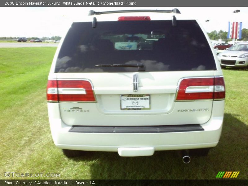 White Suede Metallic / Stone/Black Piping 2008 Lincoln Navigator Luxury