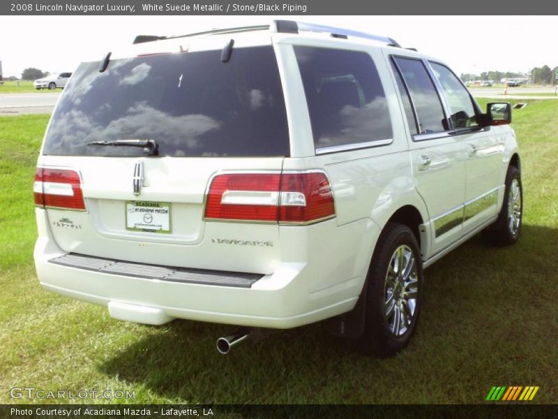 White Suede Metallic / Stone/Black Piping 2008 Lincoln Navigator Luxury