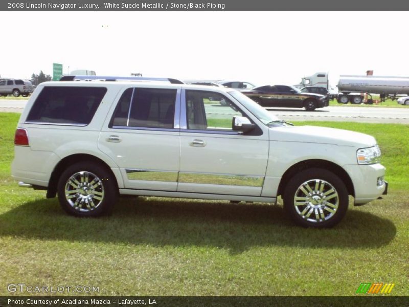 White Suede Metallic / Stone/Black Piping 2008 Lincoln Navigator Luxury