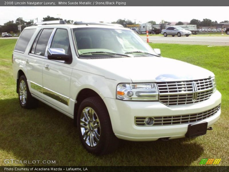 White Suede Metallic / Stone/Black Piping 2008 Lincoln Navigator Luxury