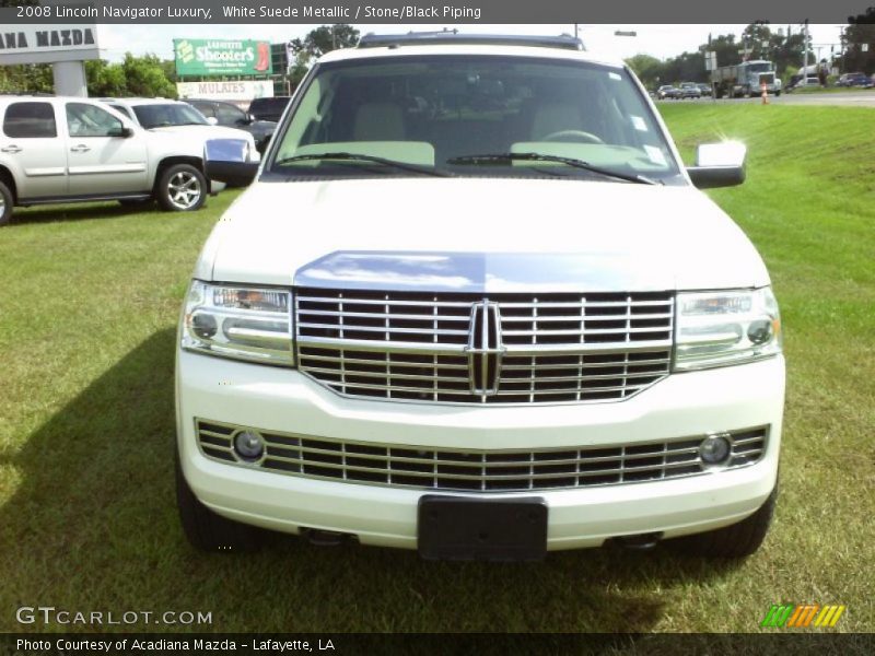 White Suede Metallic / Stone/Black Piping 2008 Lincoln Navigator Luxury