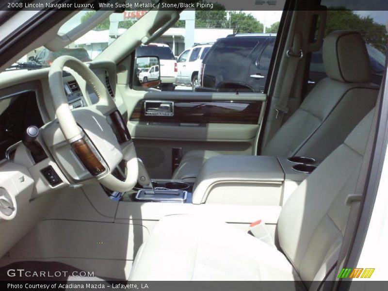 White Suede Metallic / Stone/Black Piping 2008 Lincoln Navigator Luxury