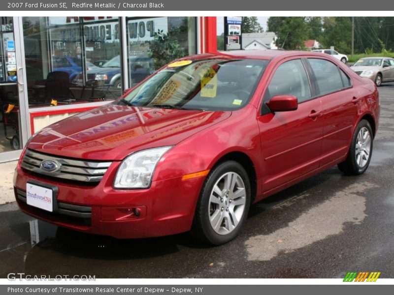 Redfire Metallic / Charcoal Black 2007 Ford Fusion SE