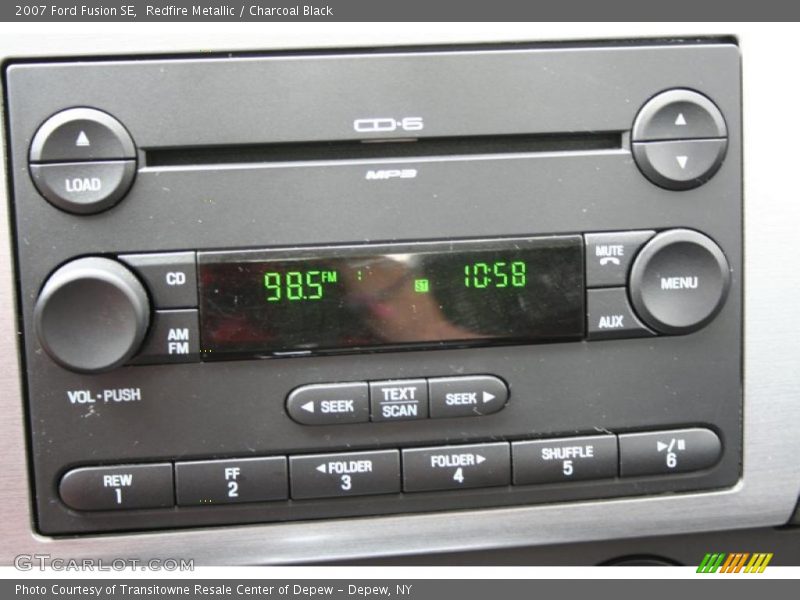 Redfire Metallic / Charcoal Black 2007 Ford Fusion SE