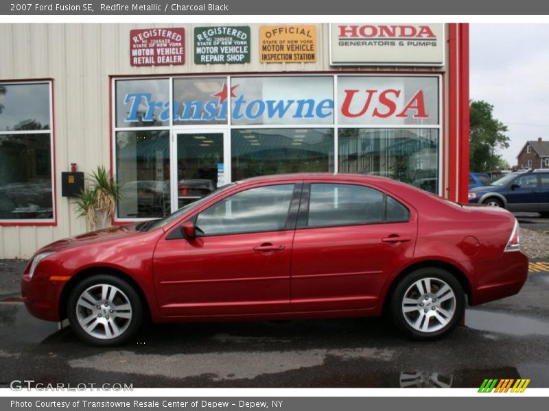 Redfire Metallic / Charcoal Black 2007 Ford Fusion SE