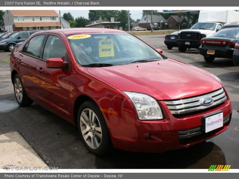 Redfire Metallic / Charcoal Black 2007 Ford Fusion SE