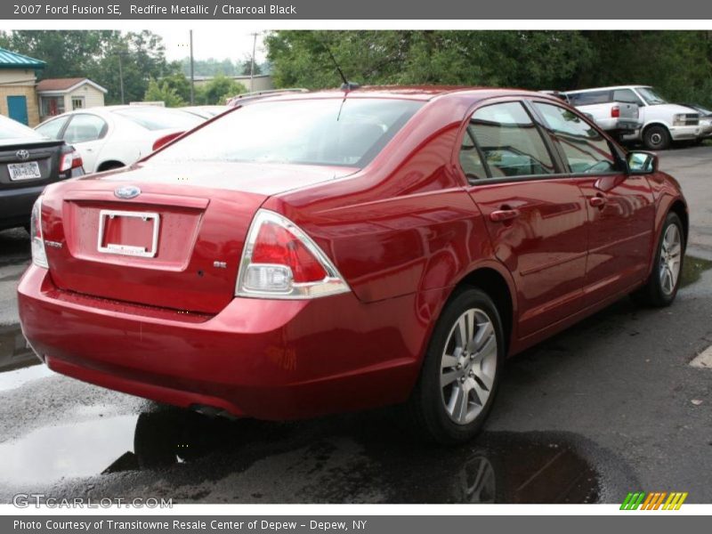 Redfire Metallic / Charcoal Black 2007 Ford Fusion SE
