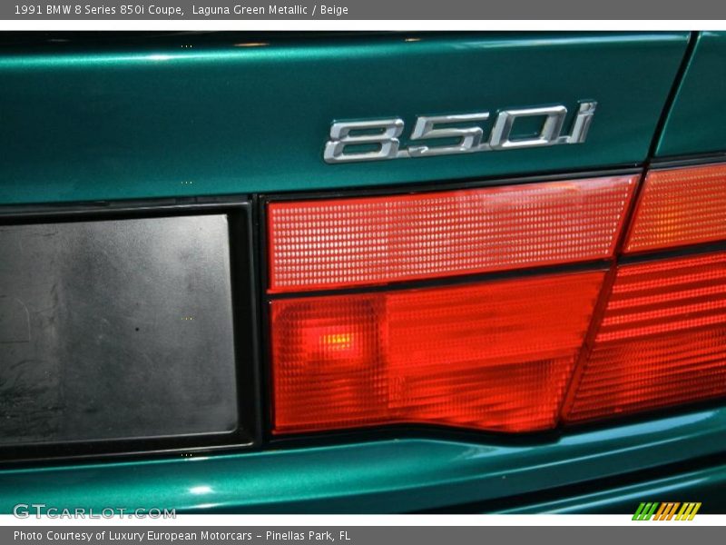 Laguna Green Metallic / Beige 1991 BMW 8 Series 850i Coupe