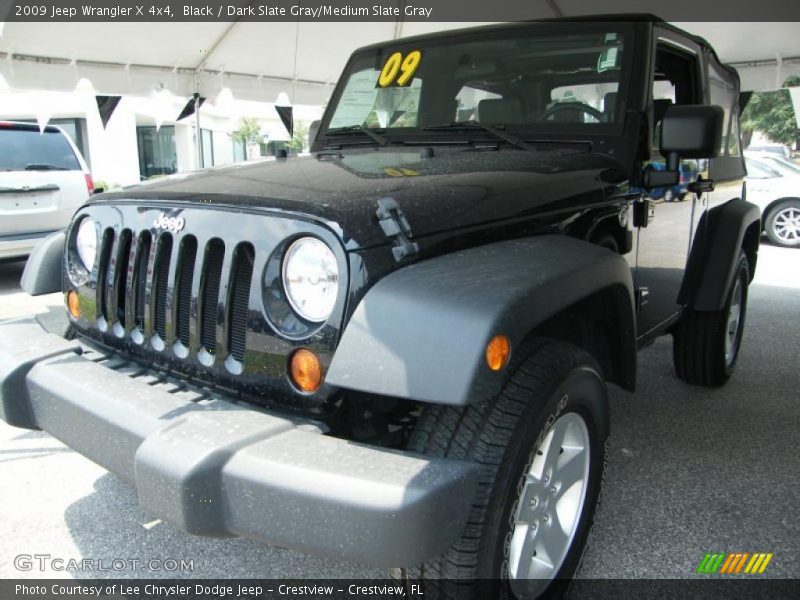 Black / Dark Slate Gray/Medium Slate Gray 2009 Jeep Wrangler X 4x4