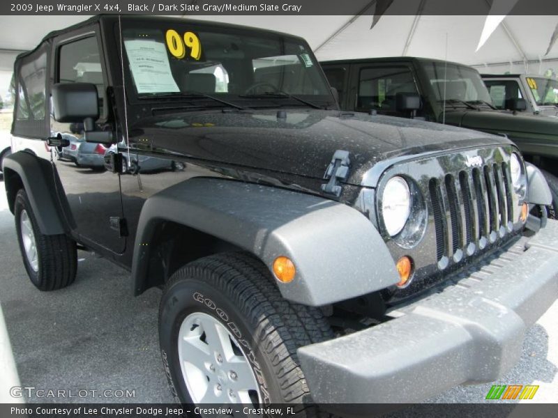 Black / Dark Slate Gray/Medium Slate Gray 2009 Jeep Wrangler X 4x4