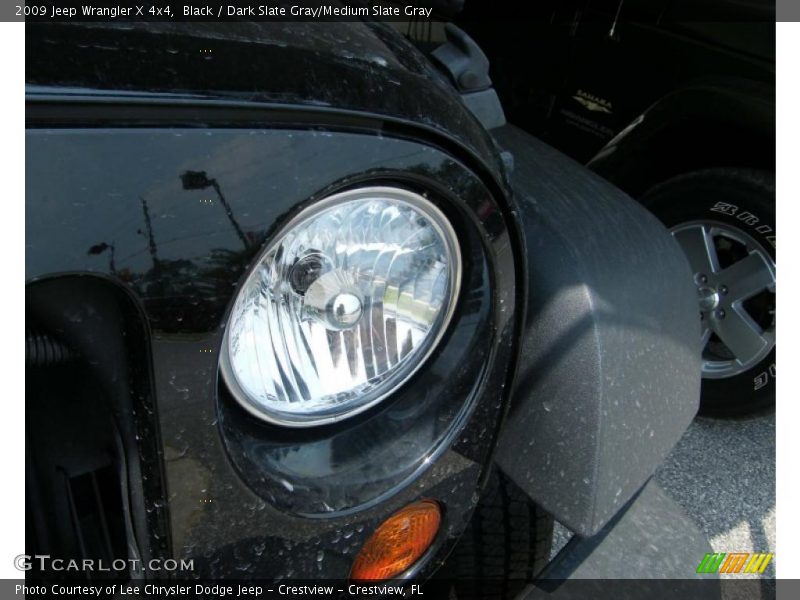 Black / Dark Slate Gray/Medium Slate Gray 2009 Jeep Wrangler X 4x4