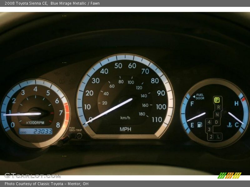 Blue Mirage Metallic / Fawn 2008 Toyota Sienna CE